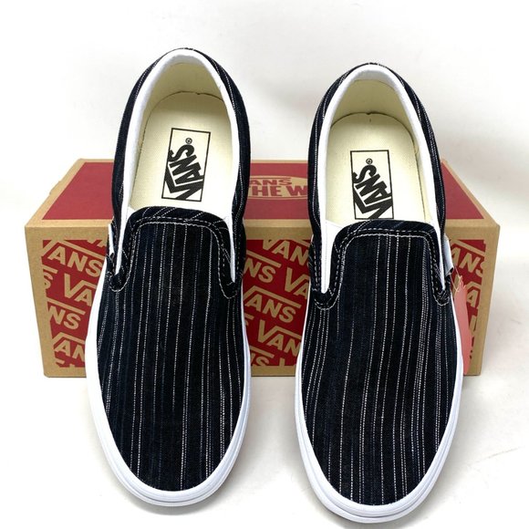 VANS  Classic Slip-On Suiting Black Canvad Women - Picture 3 of 10